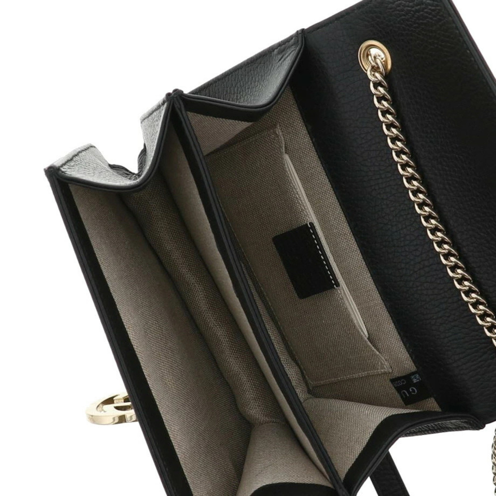 GUCCI Interlocking Chain Shoulder Bag Messenger Black B - Picture 6 of 6